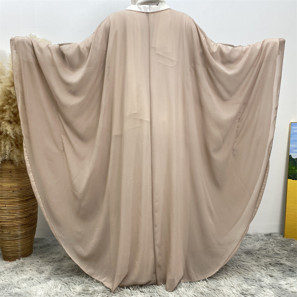 Muslim Rhinestone Cardigan Dress