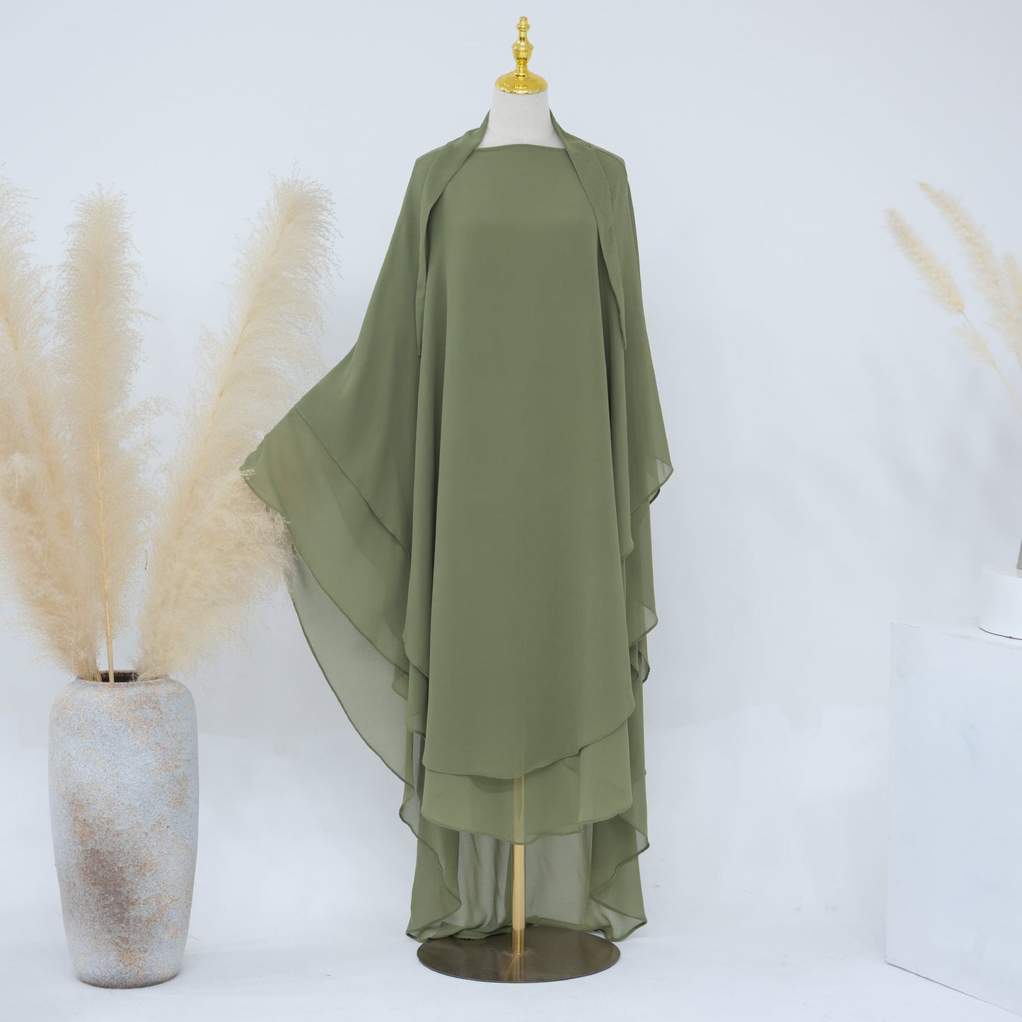 Double Layered Chiffon Large Swing Headscarf
