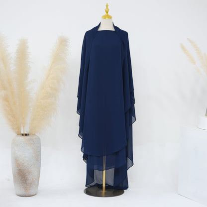 Double Layered Chiffon Large Swing Headscarf