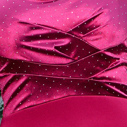 polka dots patchwork strap maxi dress in purple
