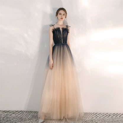 kara gradient blue sequin tulle maxi dress