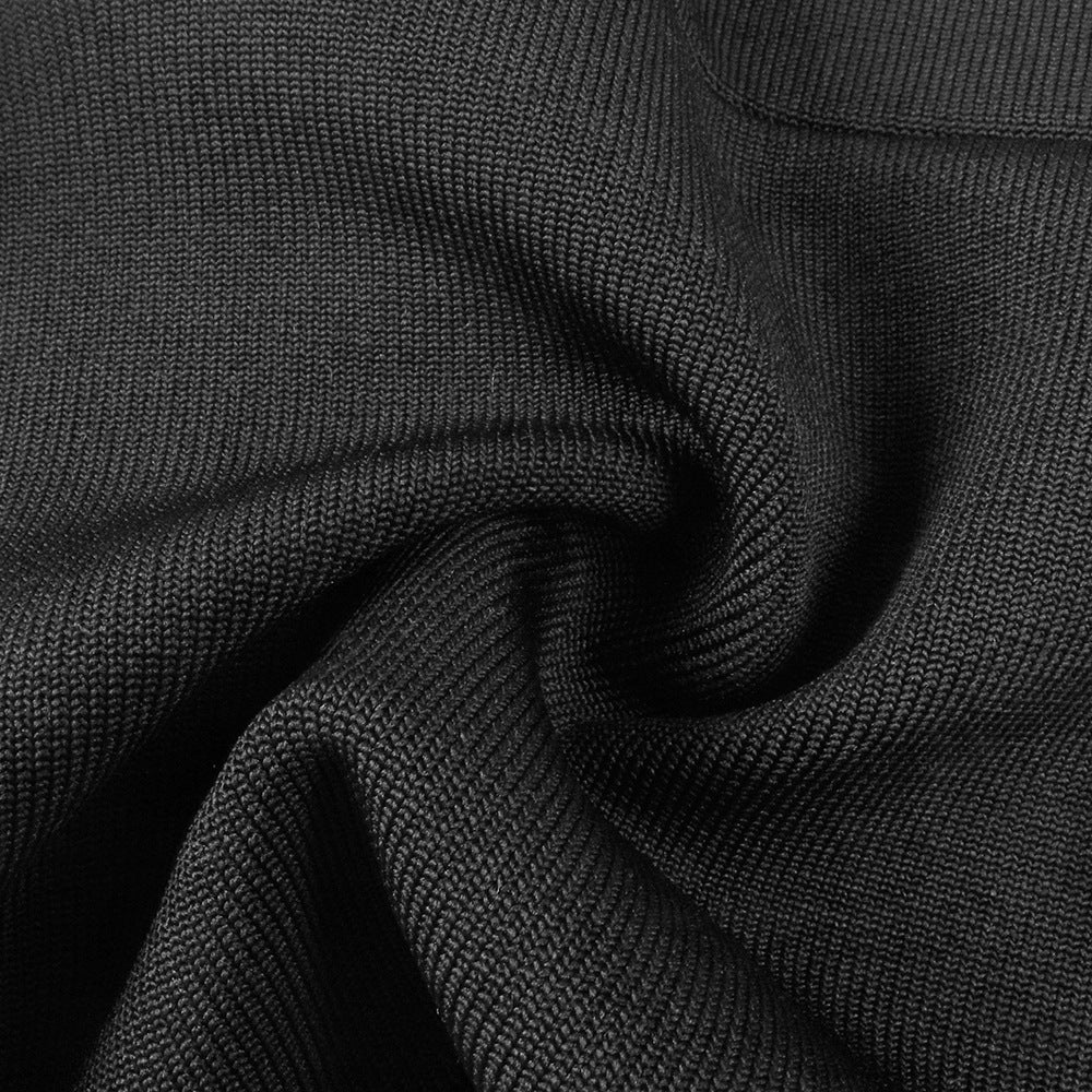 Butterfly Embroidered Bodice Puffball mini Dress in black