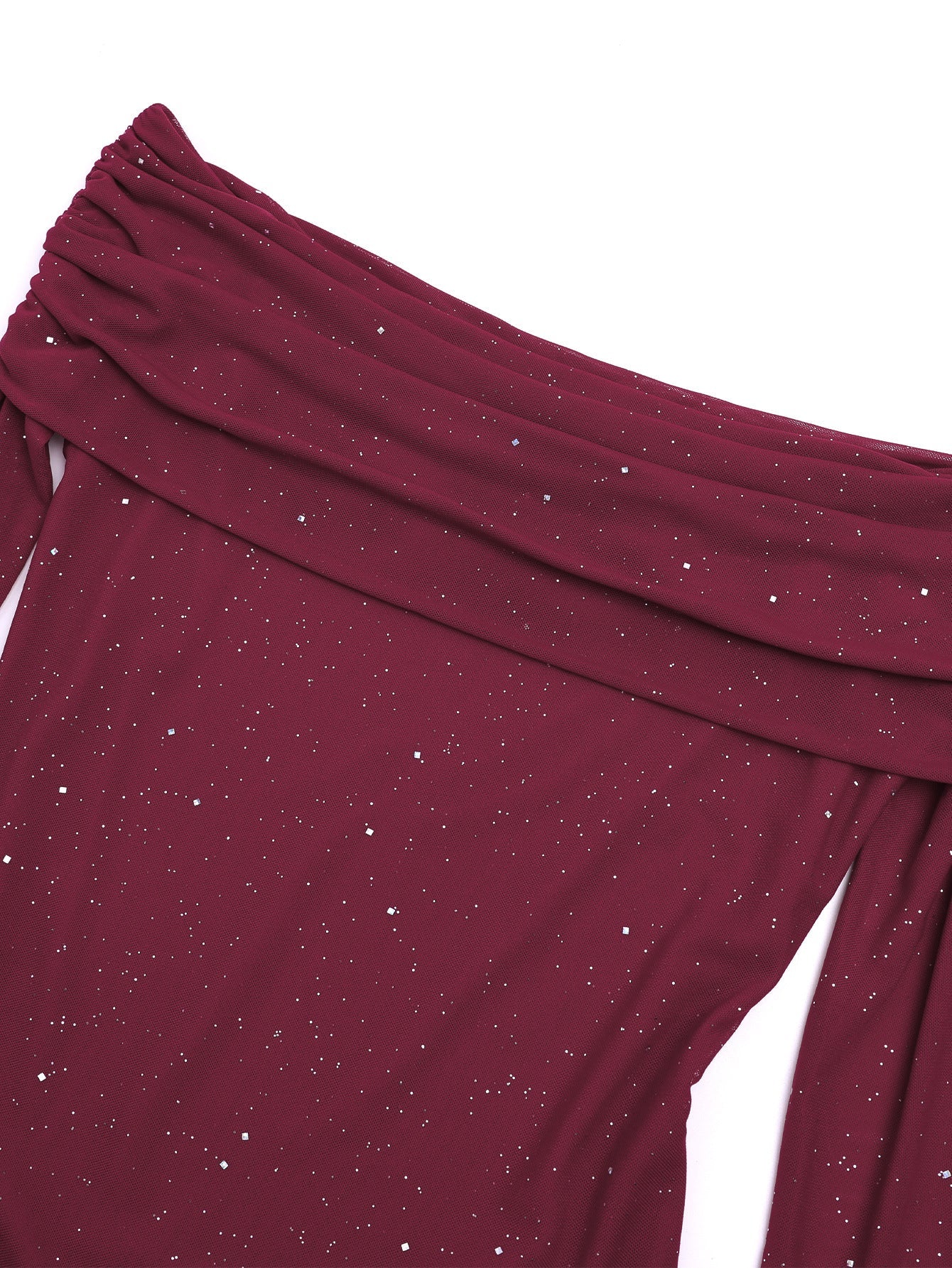 sprinkled strapless long-sleeved maxi dress