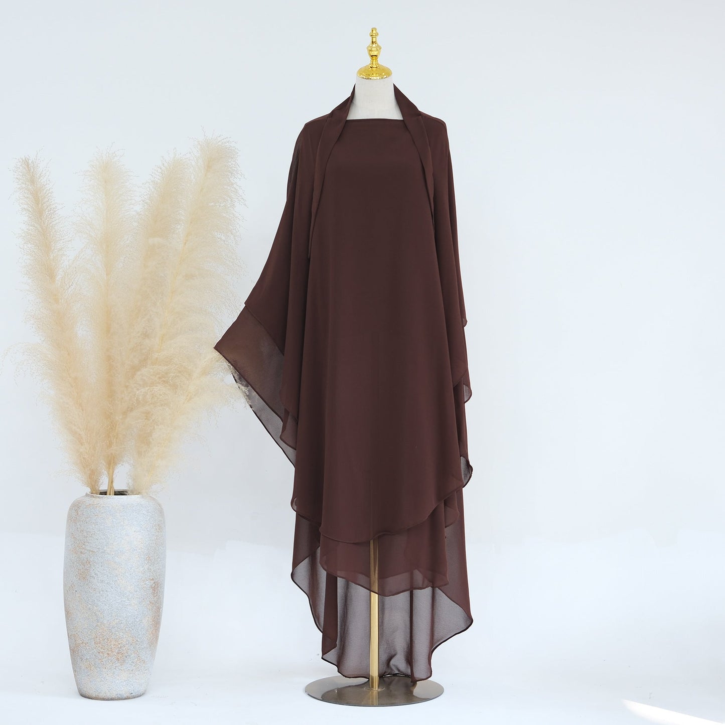 Double Layered Chiffon Large Swing Headscarf