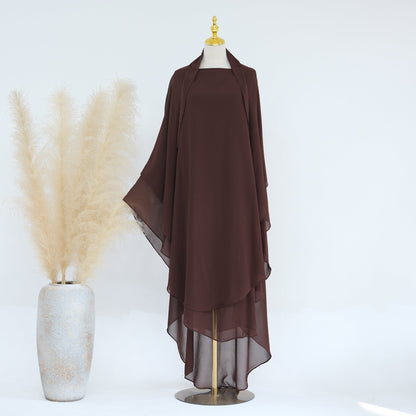 Double Layered Chiffon Large Swing Headscarf