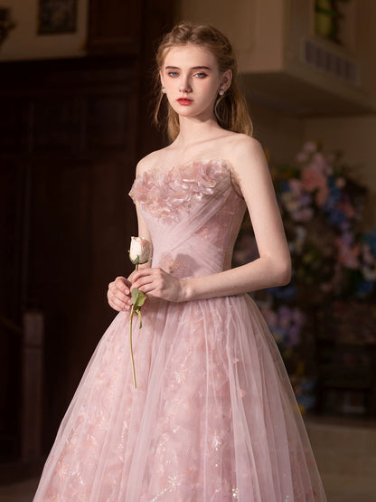 Lucy off-shoulder flower maxi dress in pink