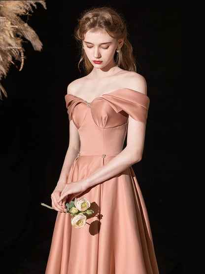 pearl detail satin maxi dress in orange