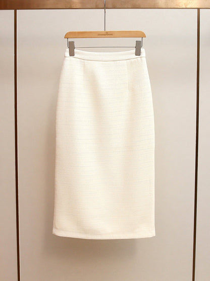 michaelia Cream Boucle Tailored Midi Dress set