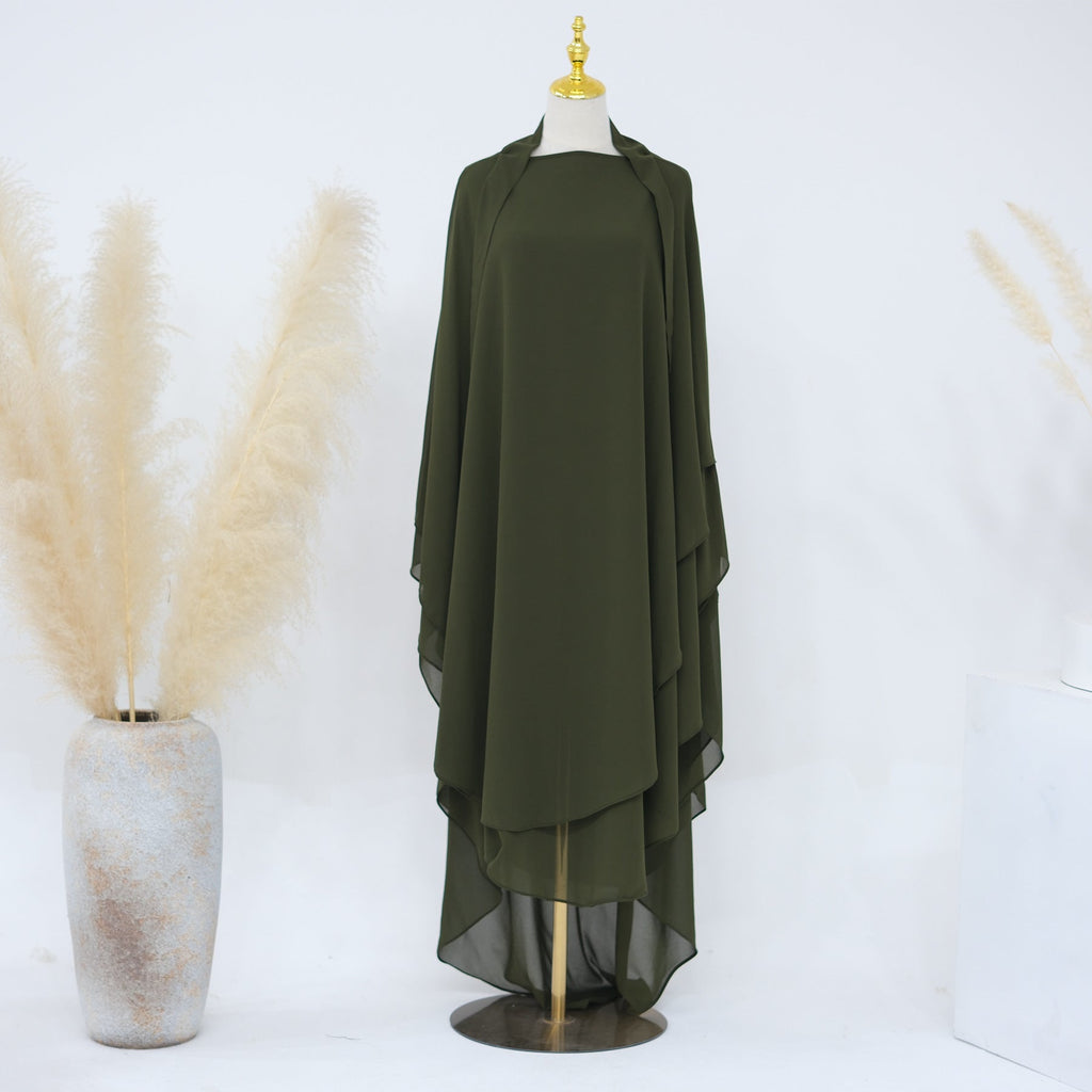 Double Layered Chiffon Large Swing Headscarf