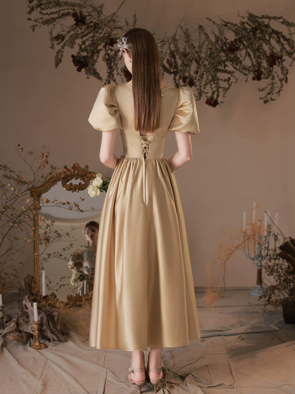 pearl embellished puff sleeve maxi dress