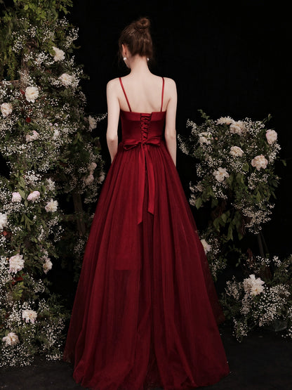 wendy Claret satin strap midi dress