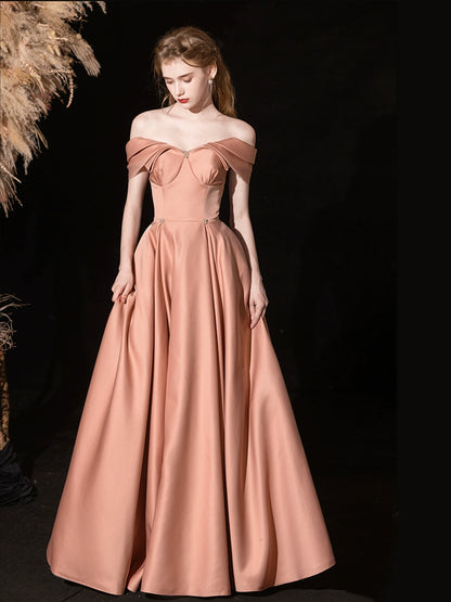 pearl detail satin maxi dress in orange
