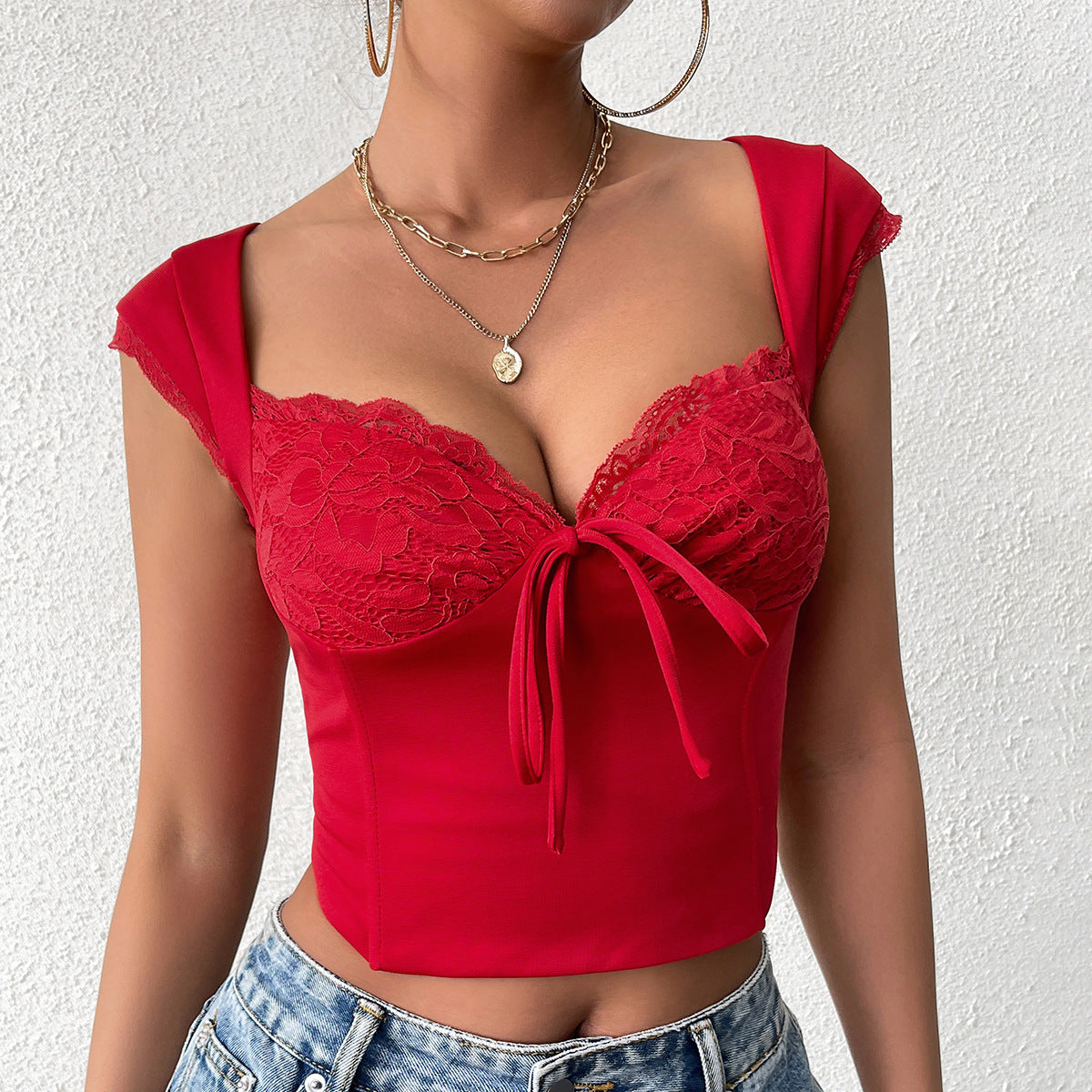 corset lace backless cropped sleeveless camisole top