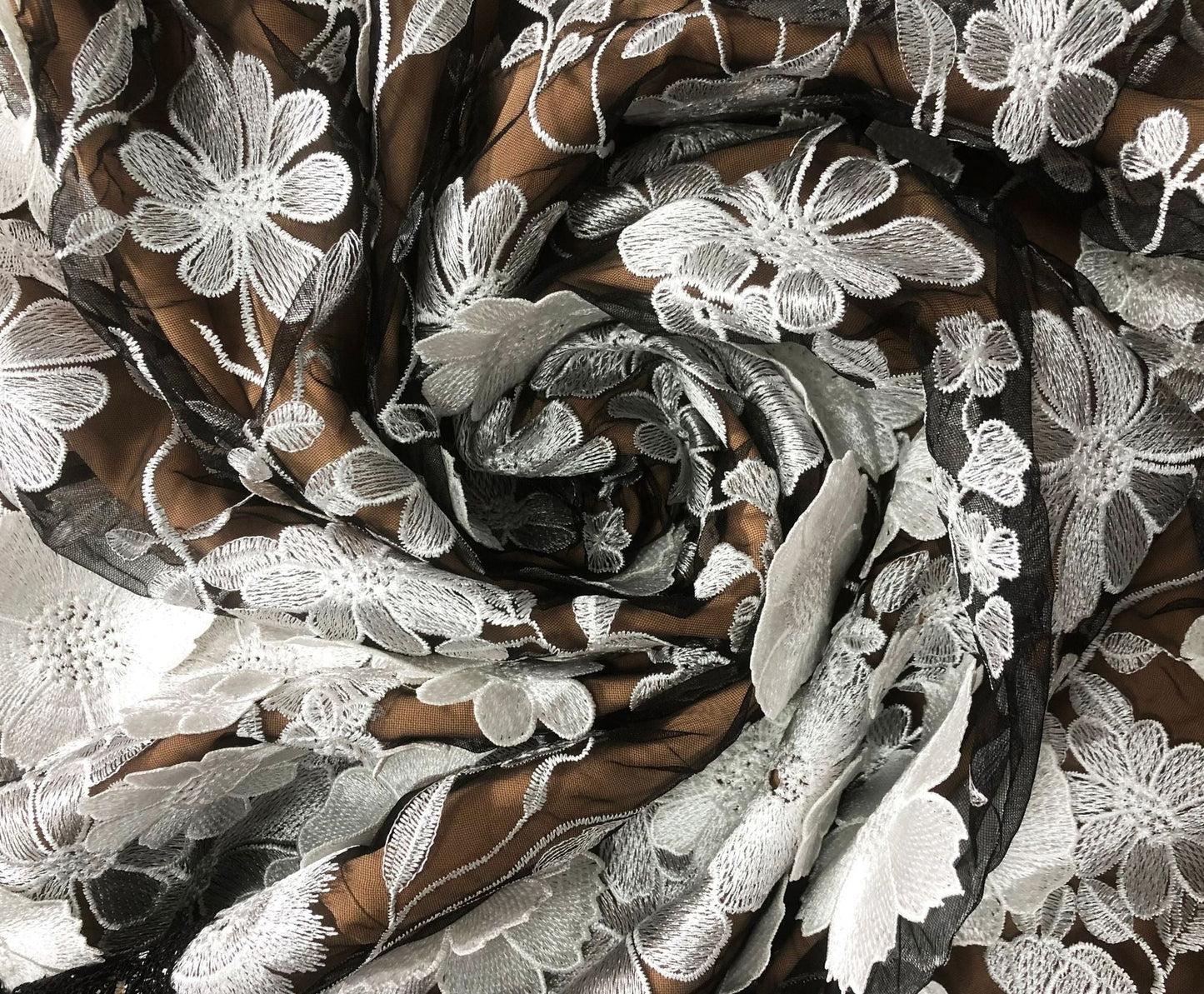 alyssa black Halter Floral Embroidered Midi Dress