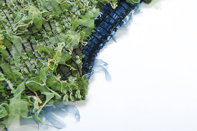 ABITO MIDI VERDE CON SCOLLO ALTO E SCHIENA SENZA CUCITURE