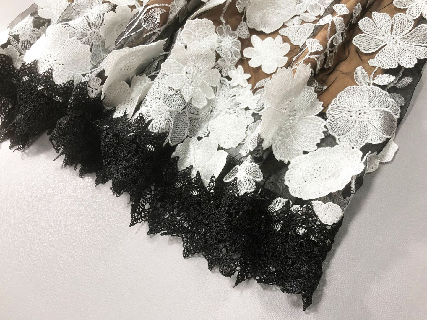 alyssa black Halter Floral Embroidered Midi Dress