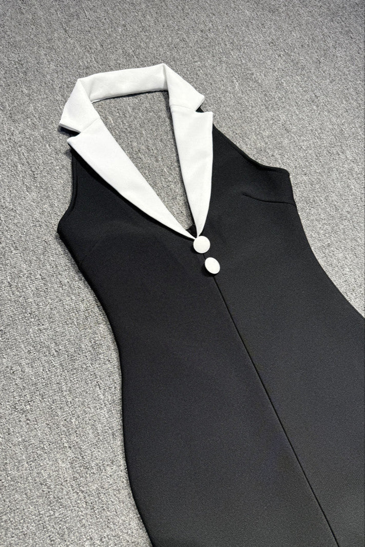 Tsanko Halter Maxi Bandage Dress