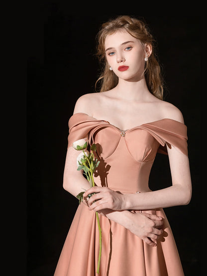 pearl detail satin maxi dress in orange