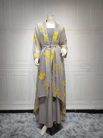 2pcs Inner Dress  with Cardigan