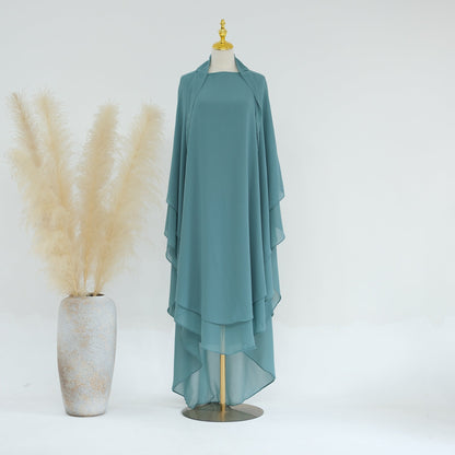 Double Layered Chiffon Large Swing Headscarf