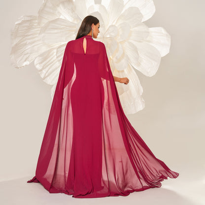 wallis sequin detail shawl maxi dress in red