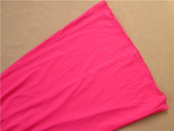 Rose red halter neck chiffon long beaded evening gown