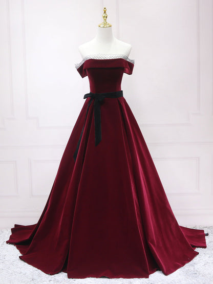 A-Line Velvet Dresses