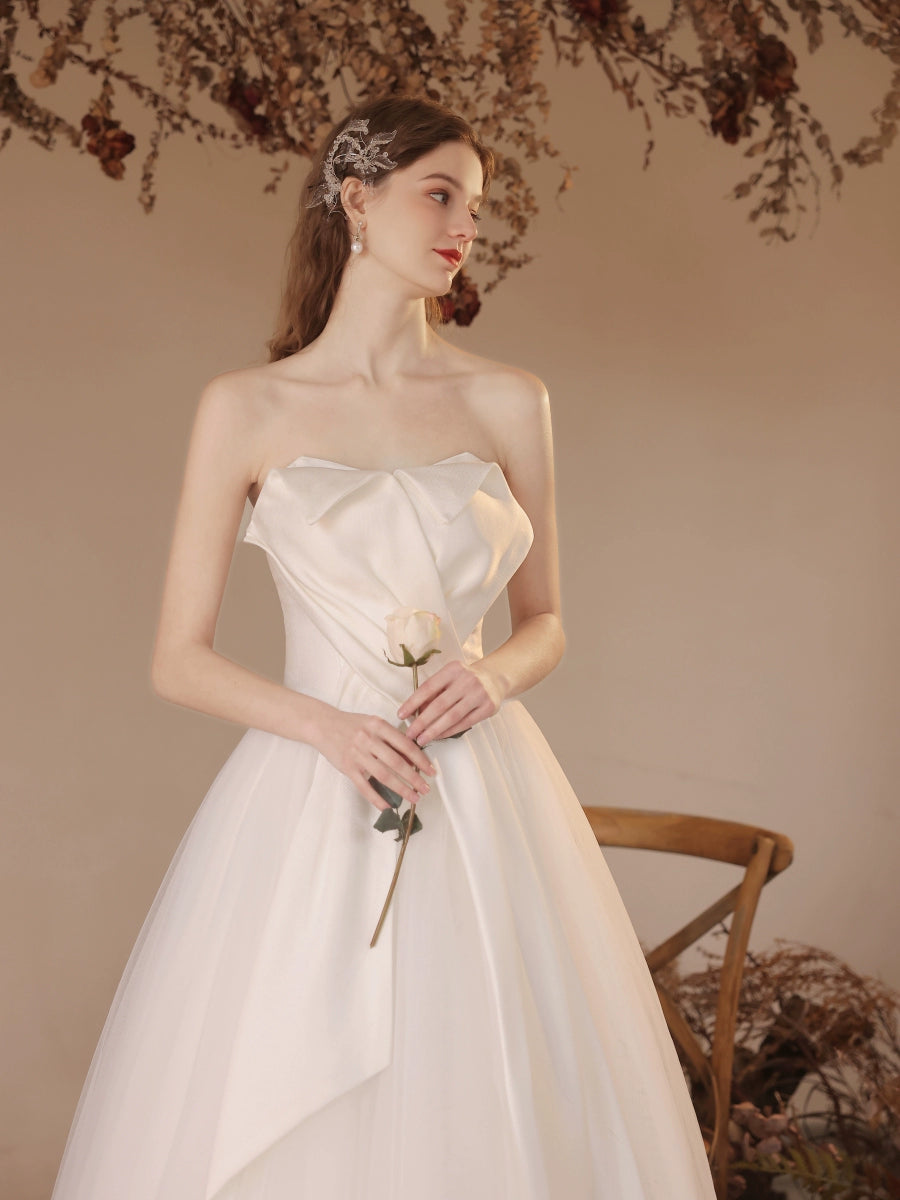 off-shoulder satin pleated maxi dress in beige
