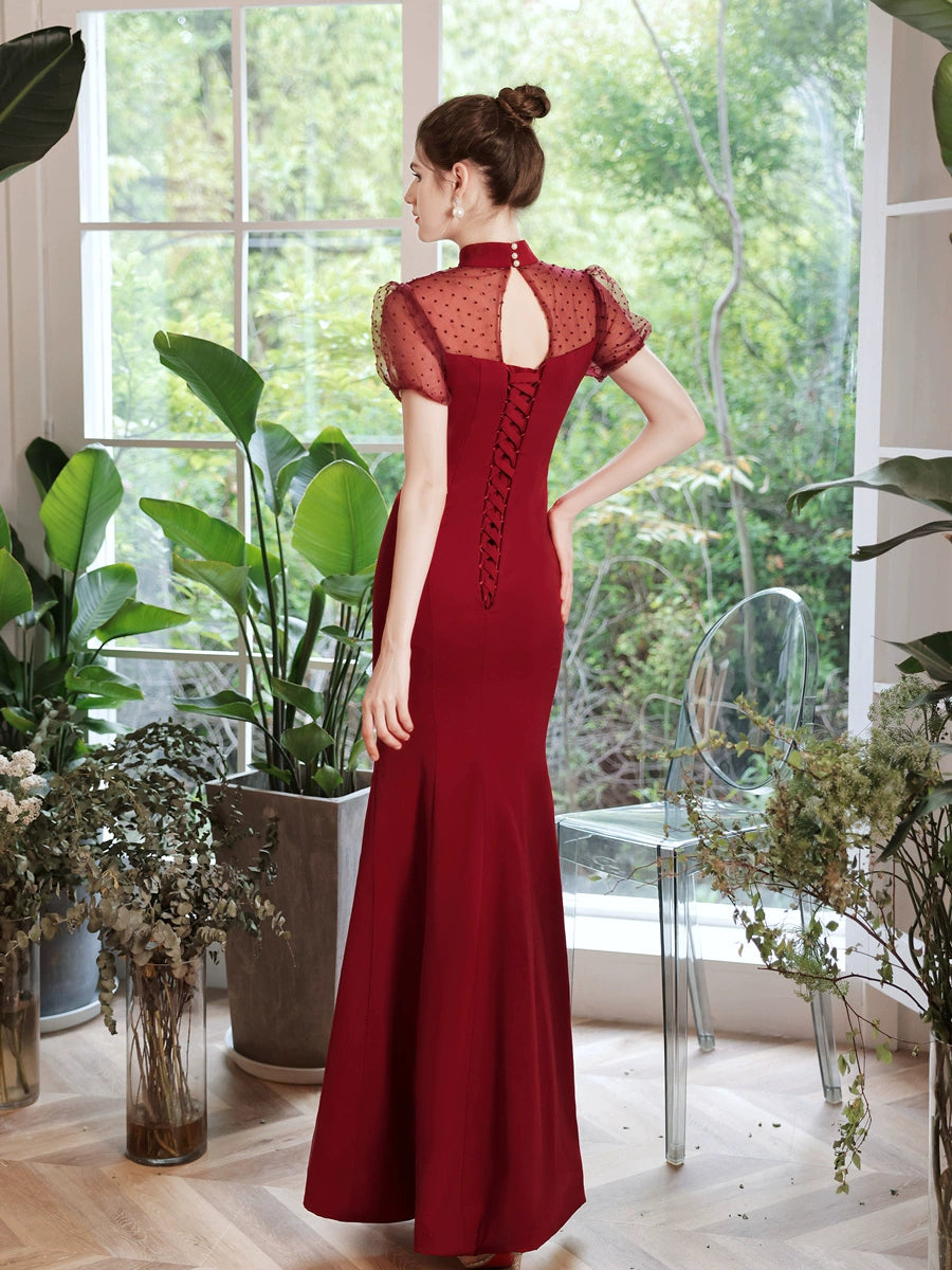 Wendy Satin bodycon Cheongsam