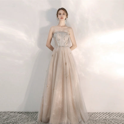 champagne sequin strapless maxi dress