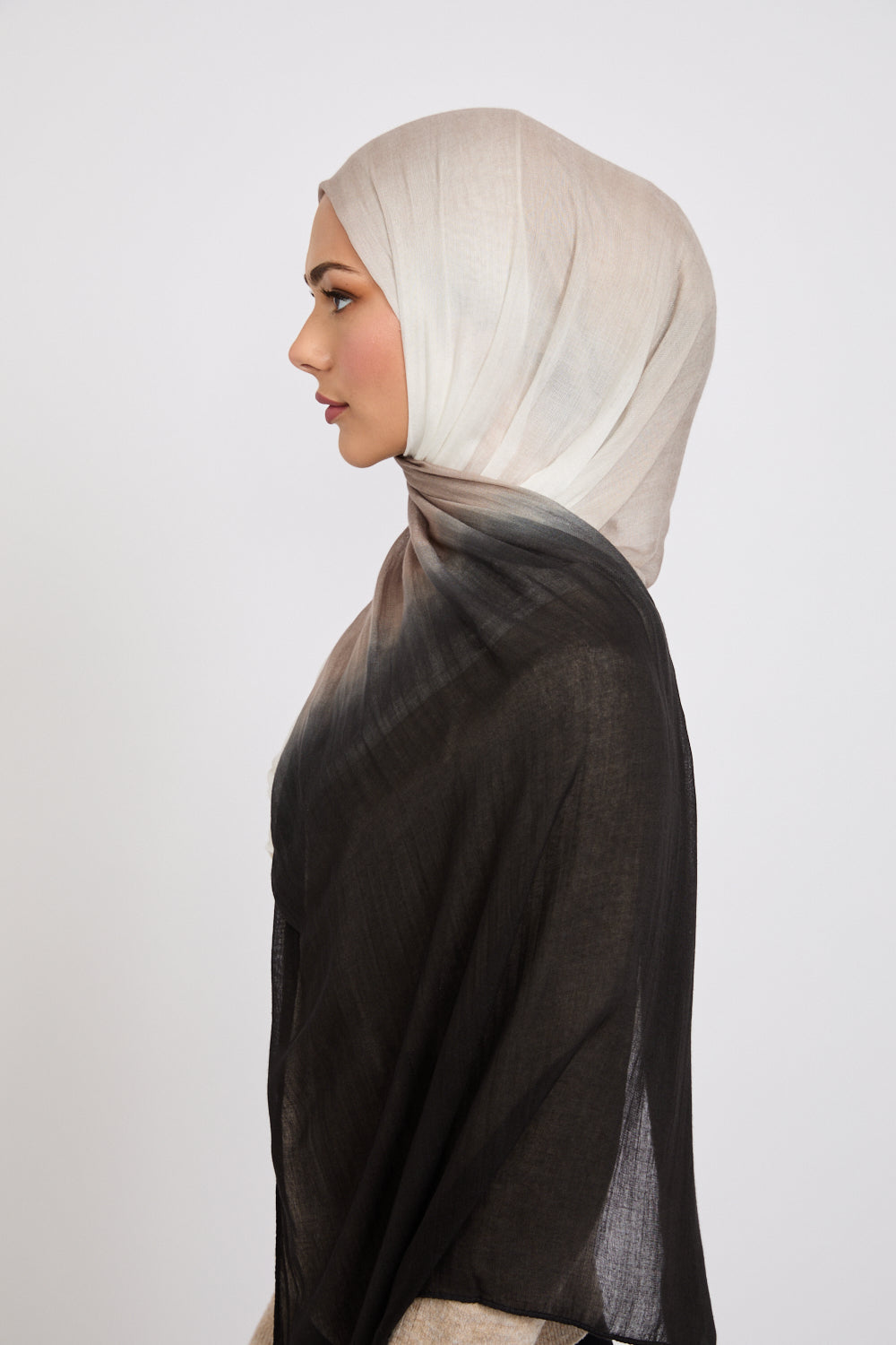 Modal Ombre Hijab - Midnight Black
