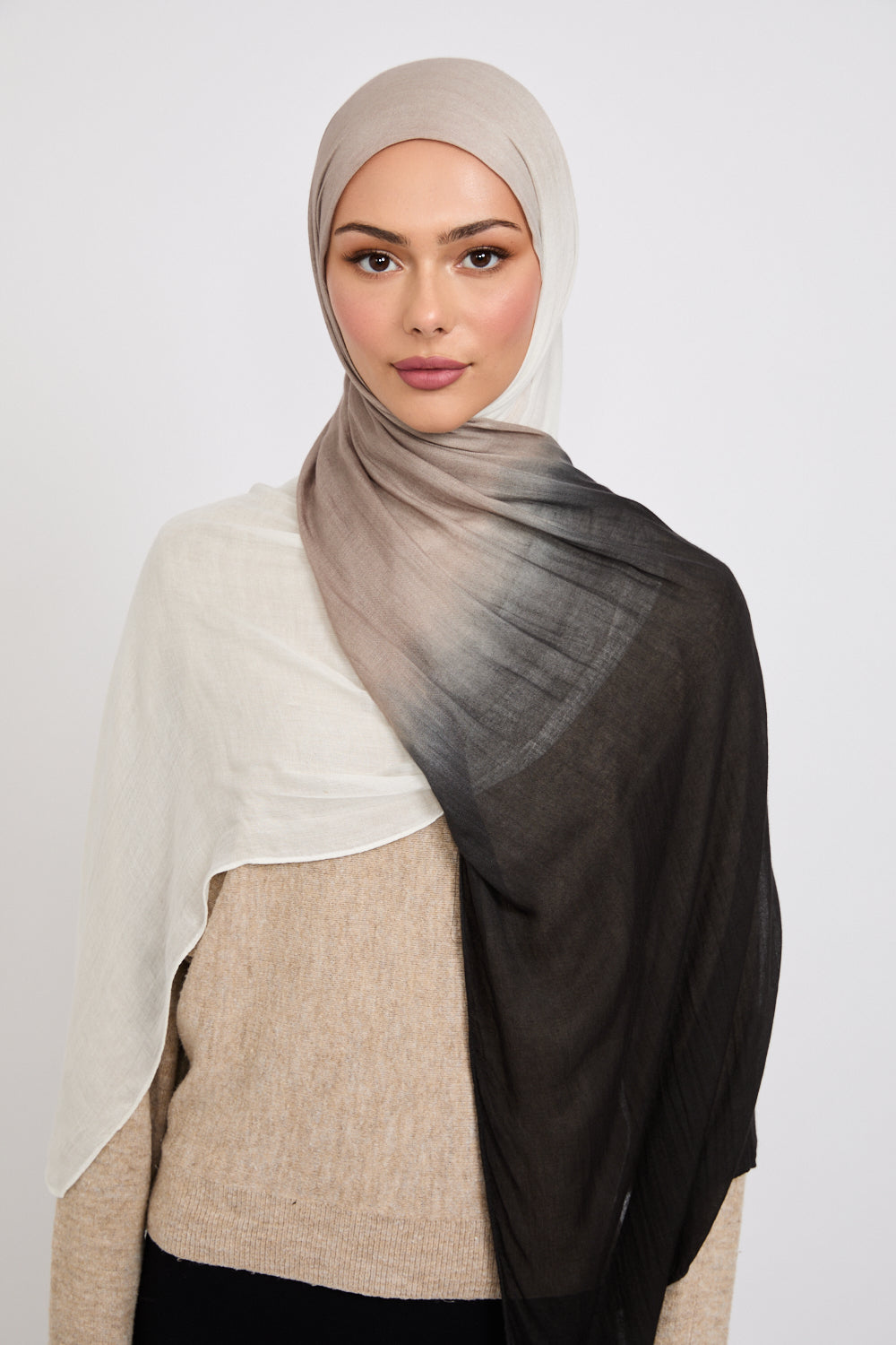 Modal Ombre Hijab - Midnight Black