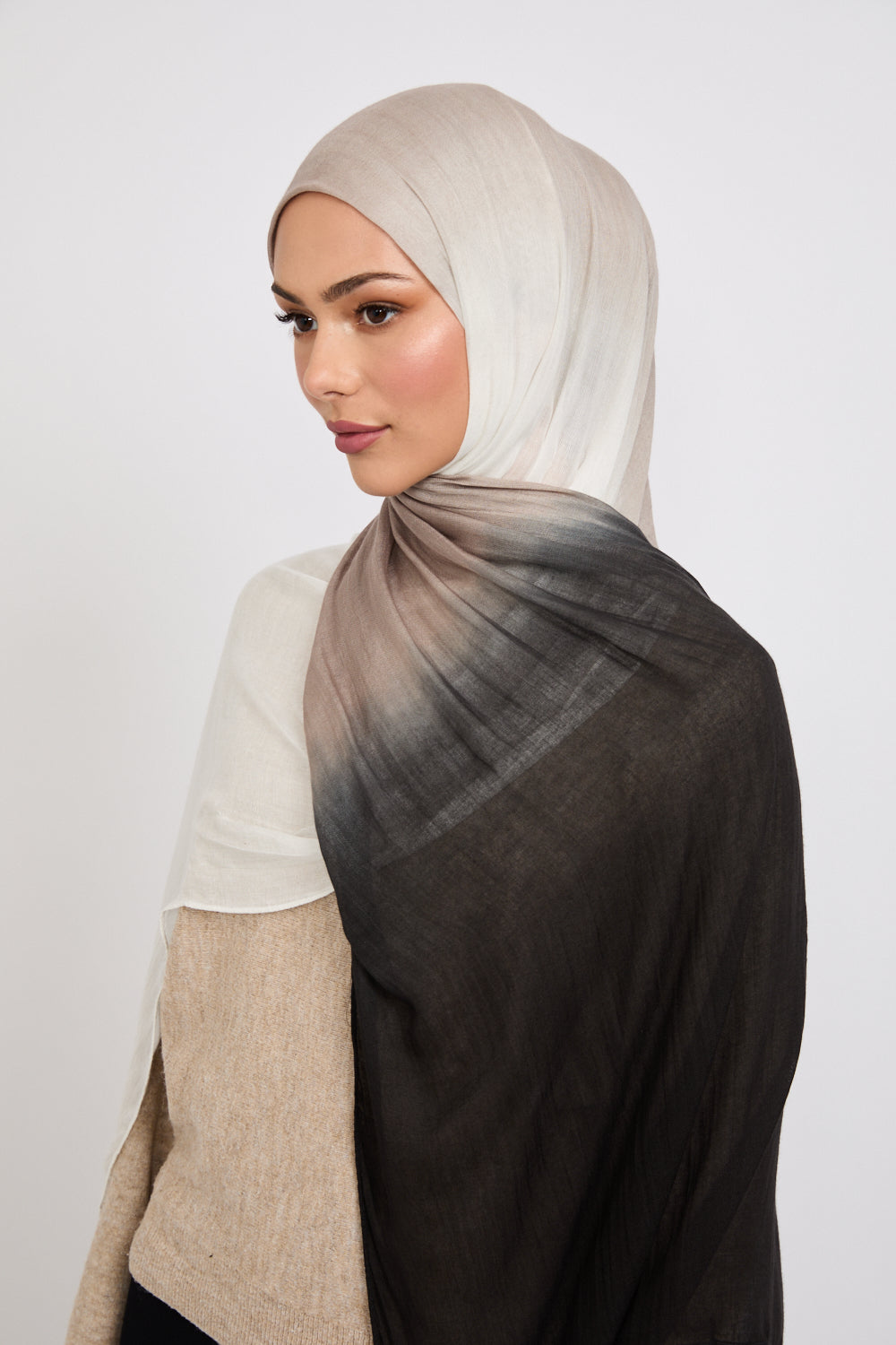 Modal Ombre Hijab - Midnight Black