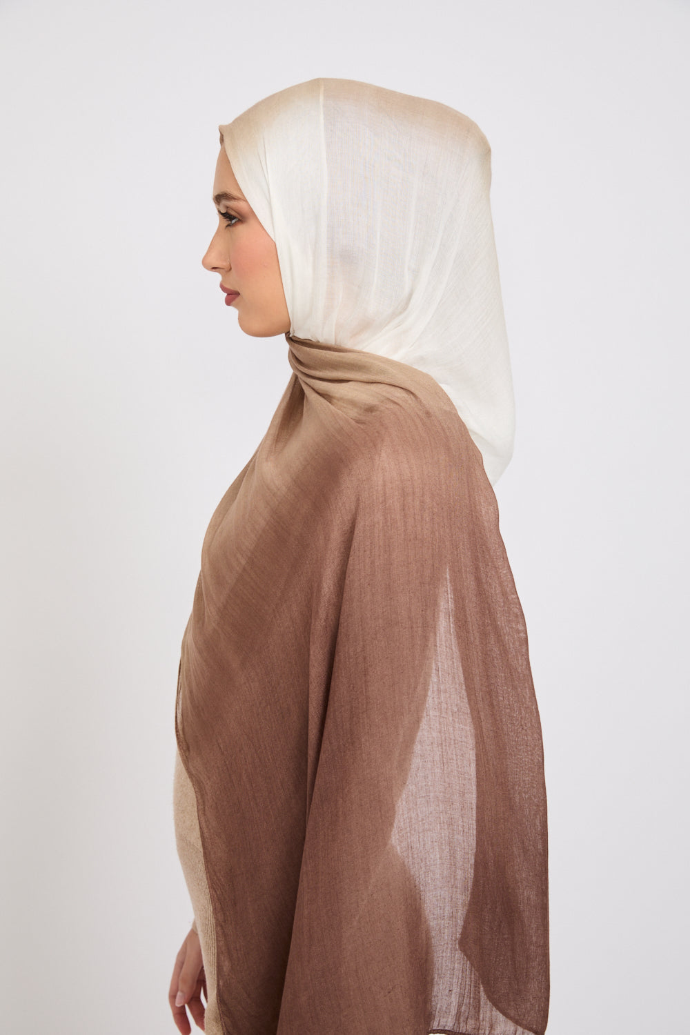 Modal Ombre Hijab - Wood Smoke