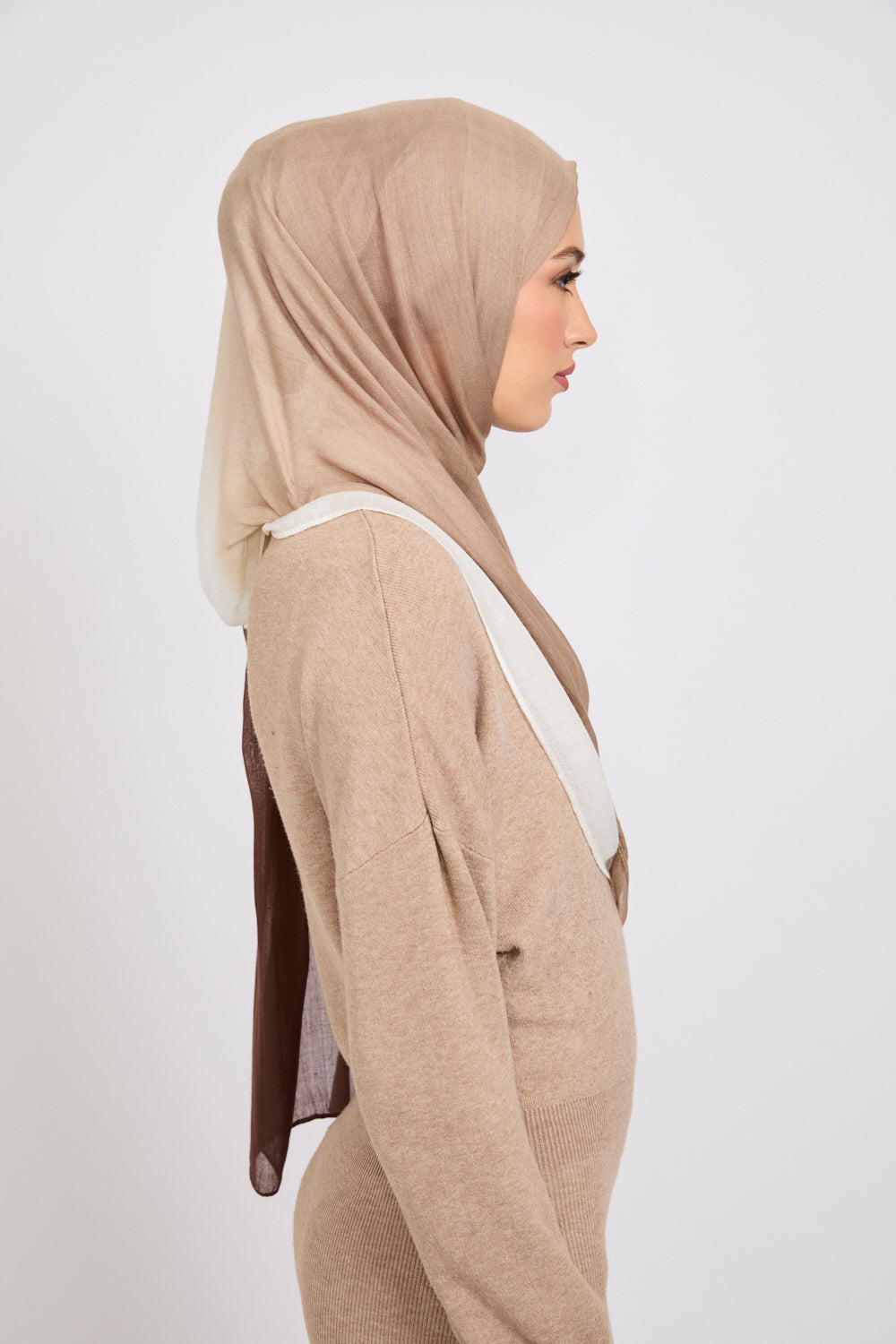 Modal Ombre Hijab - Wood Smoke