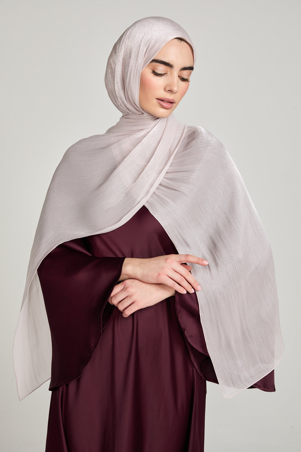 Luxury Organza Hijab - Blush
