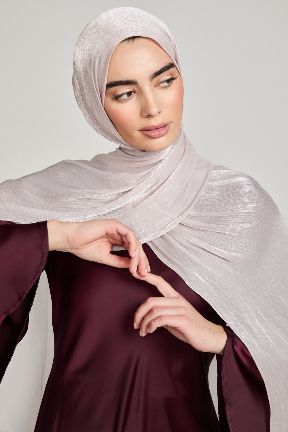 Luxury Organza Hijab - Blush