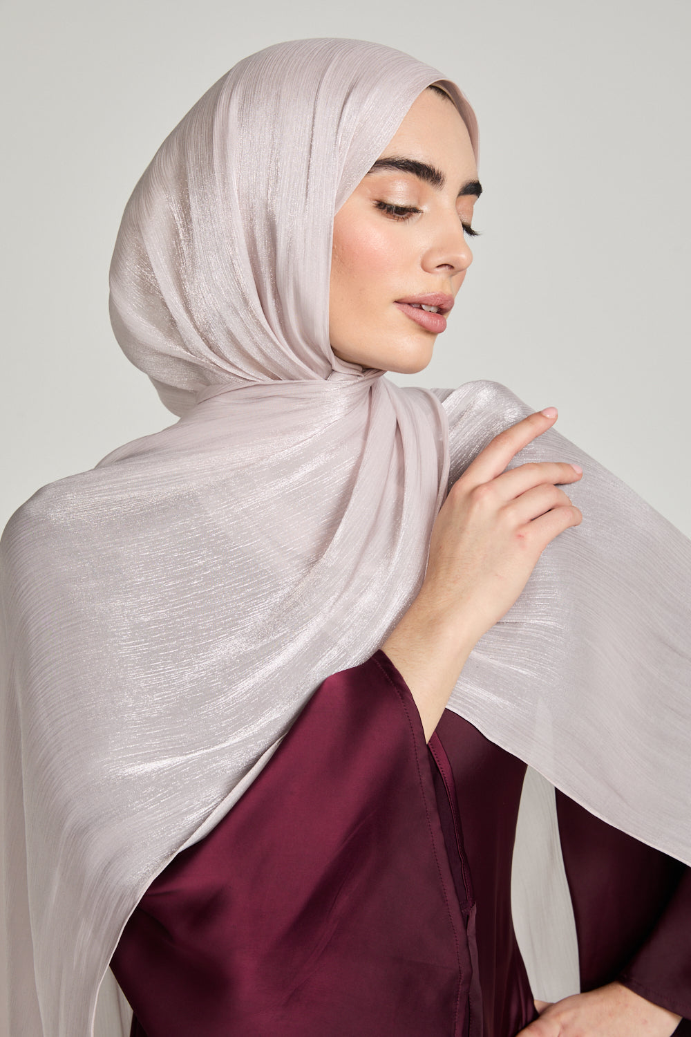 Luxury Organza Hijab - Blush