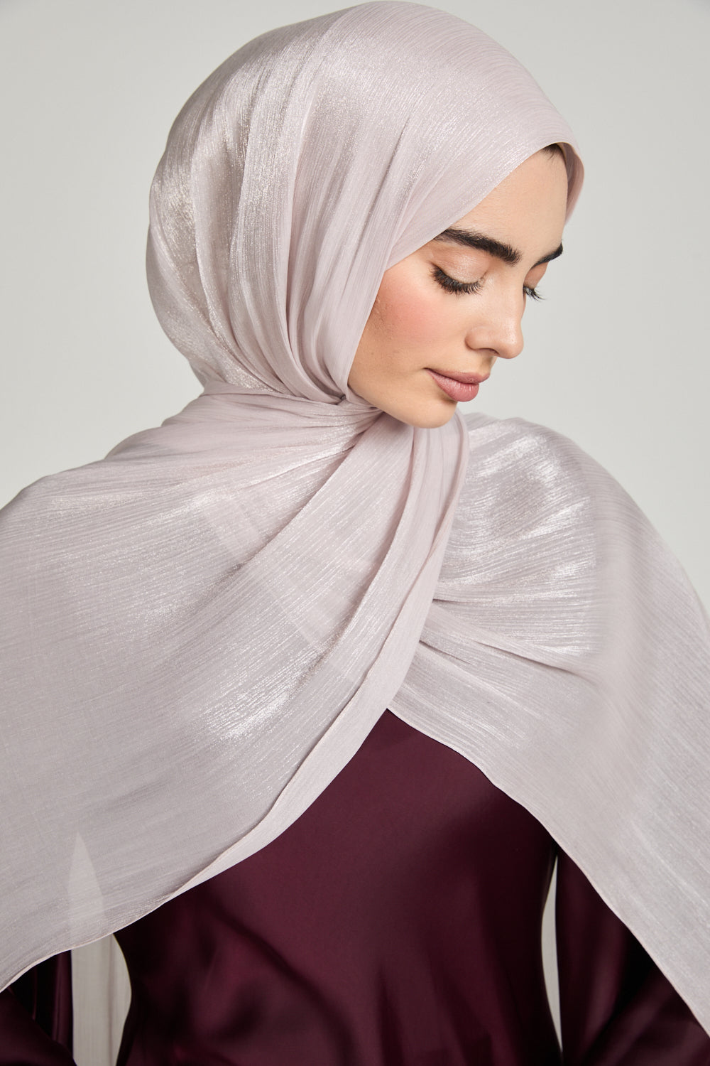 Luxury Organza Hijab - Blush