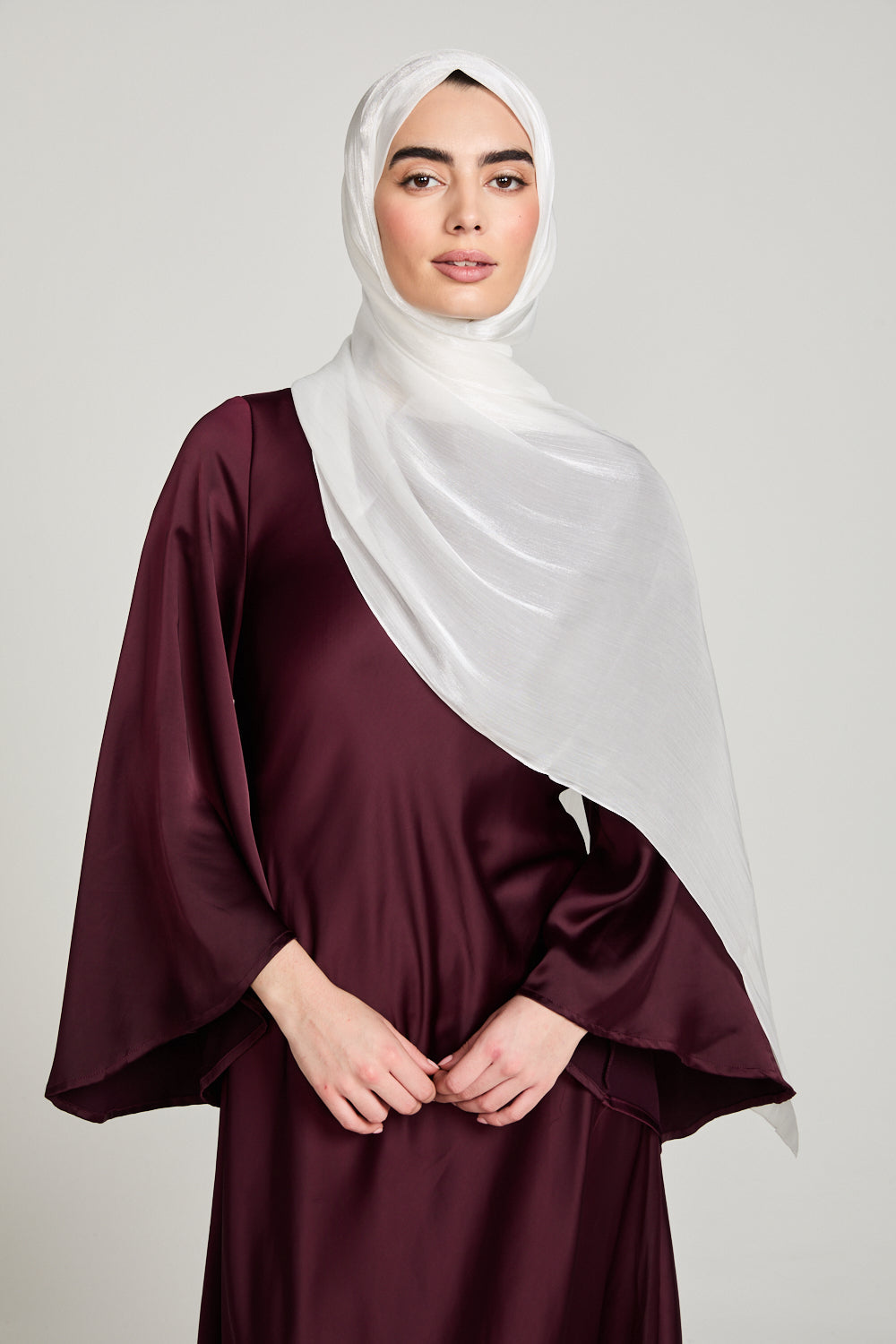 Luxury Organza Hijab - White