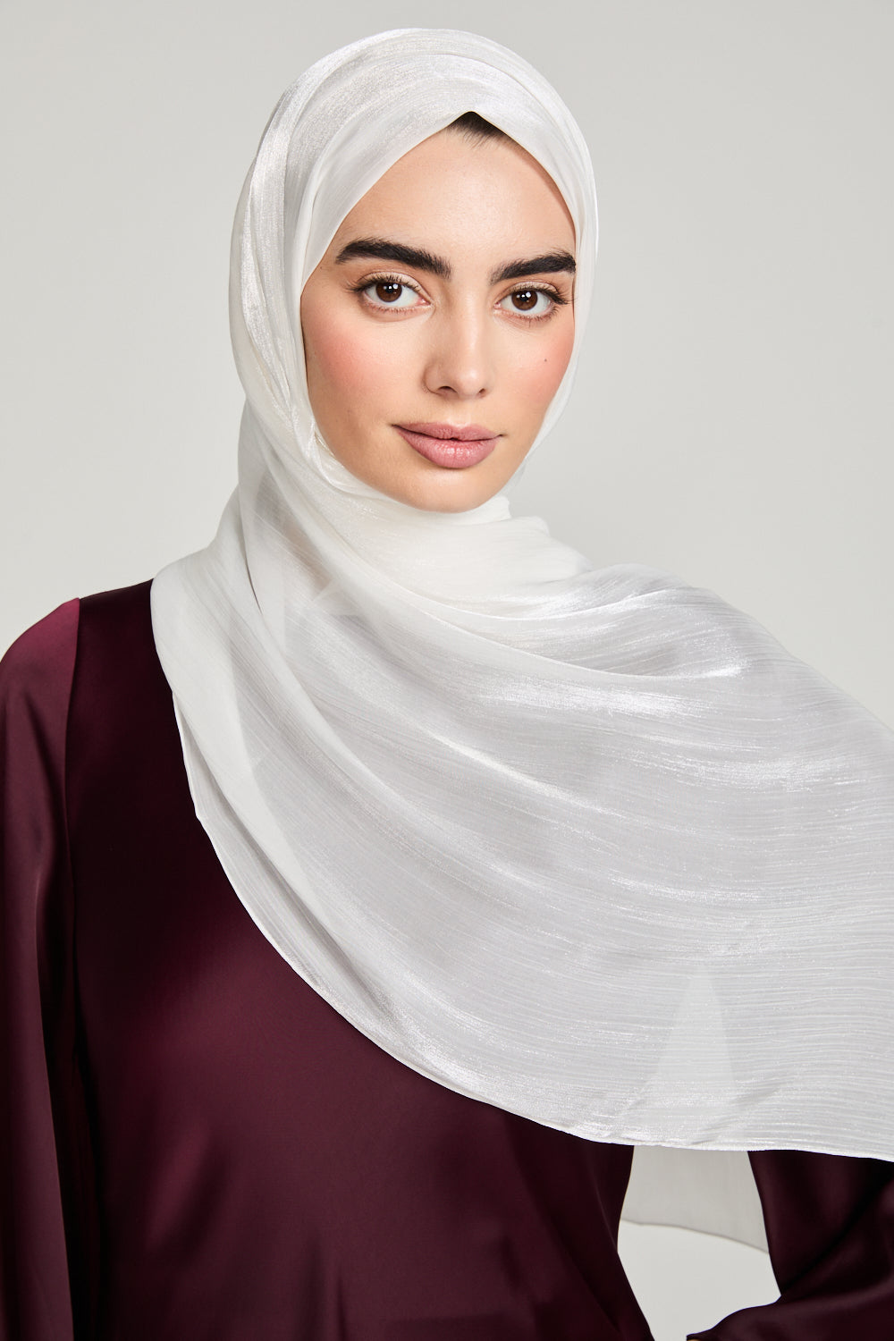 Luxury Organza Hijab - White