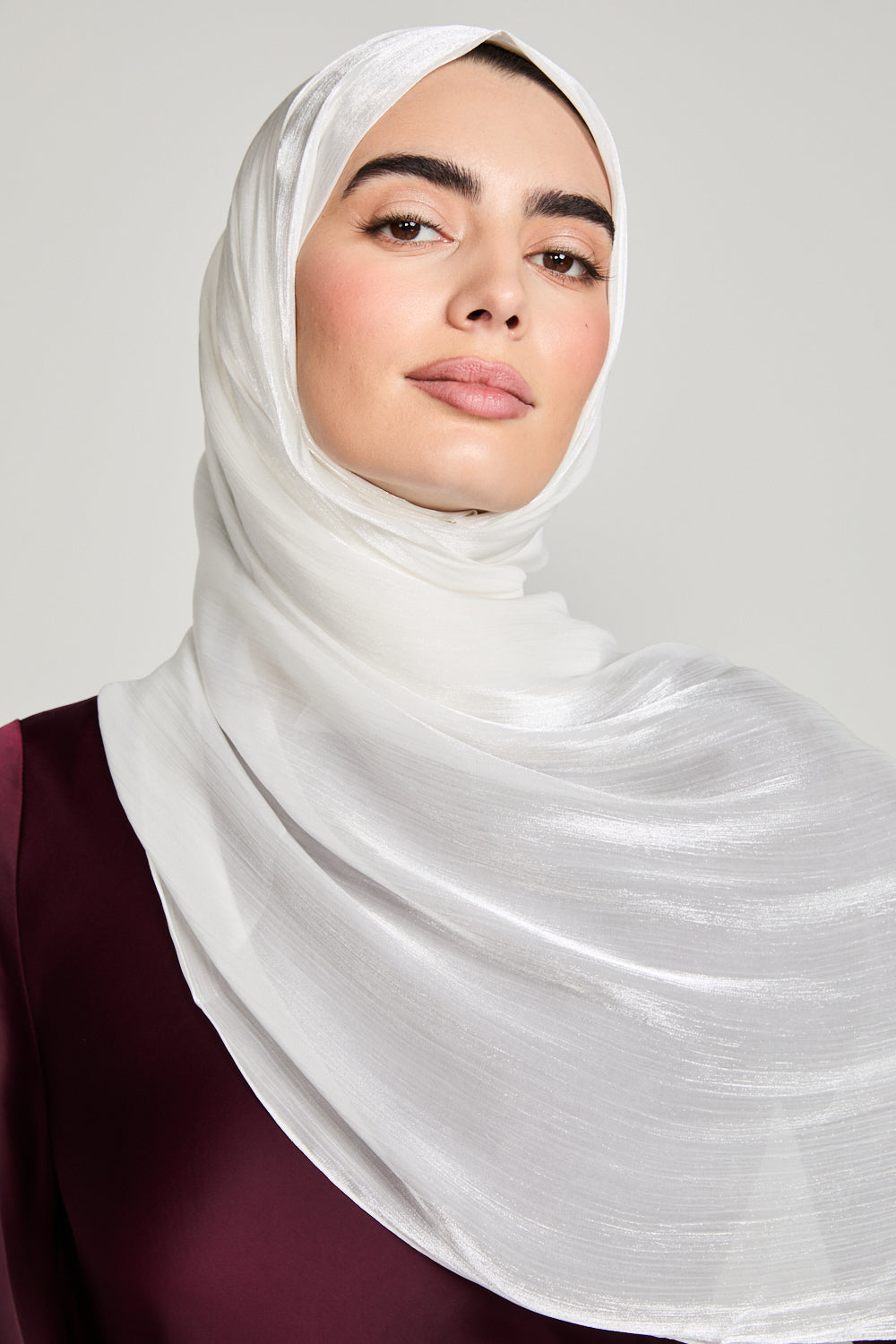 Luxury Organza Hijab - White