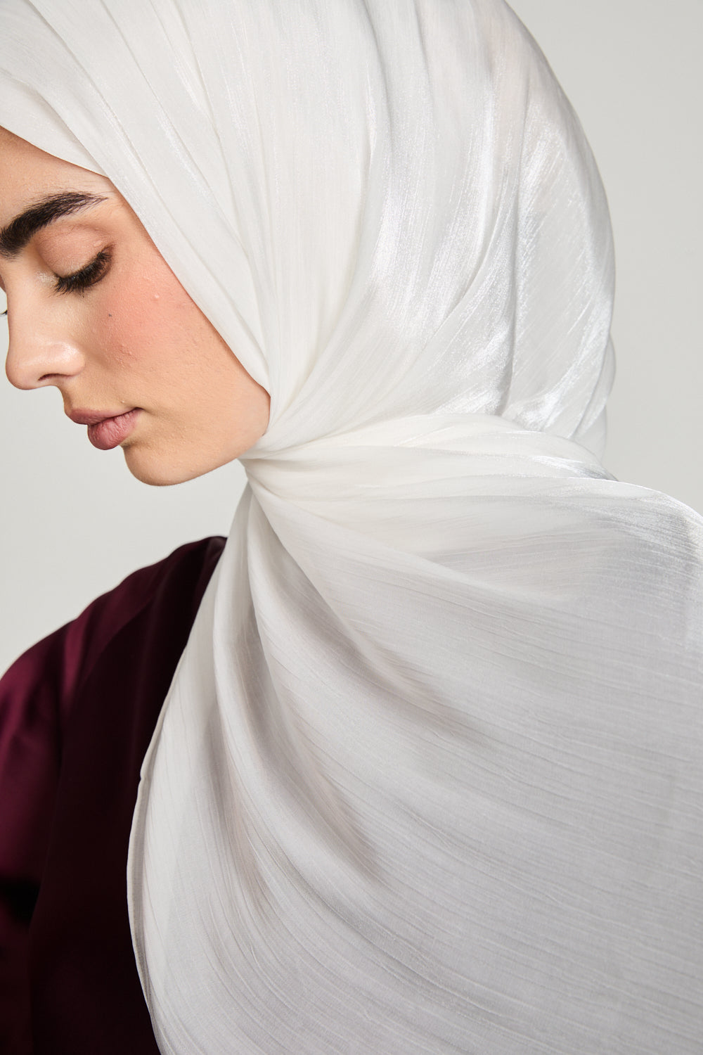 Luxury Organza Hijab - White