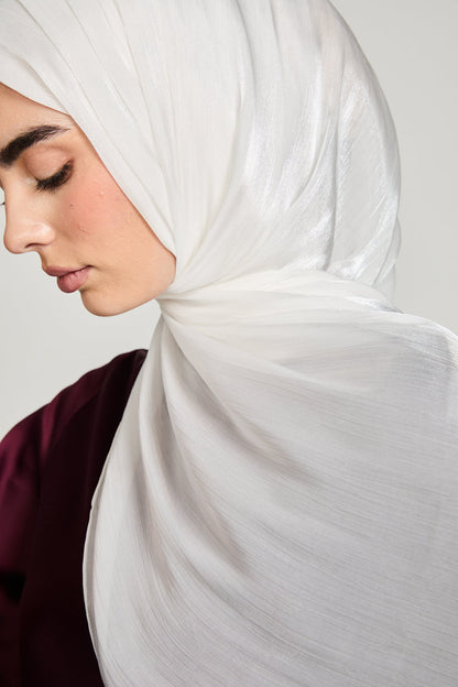 Luxury Organza Hijab - White
