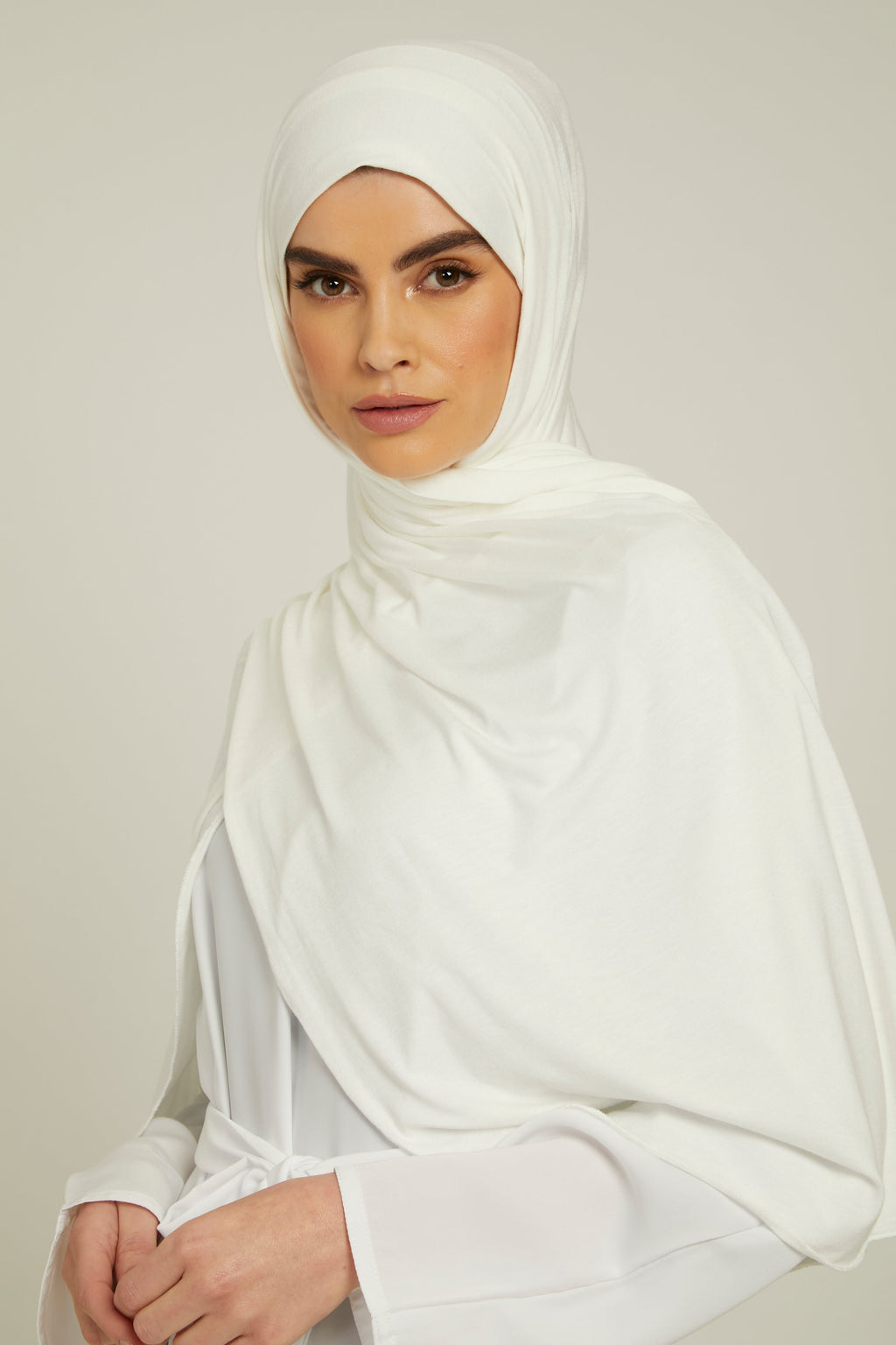 Off White Jersey Hijab