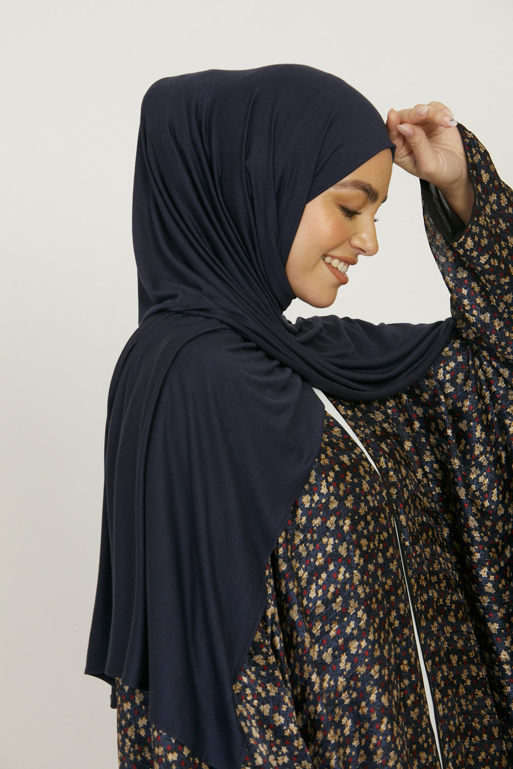 Premium Jersey Hijab - Navy