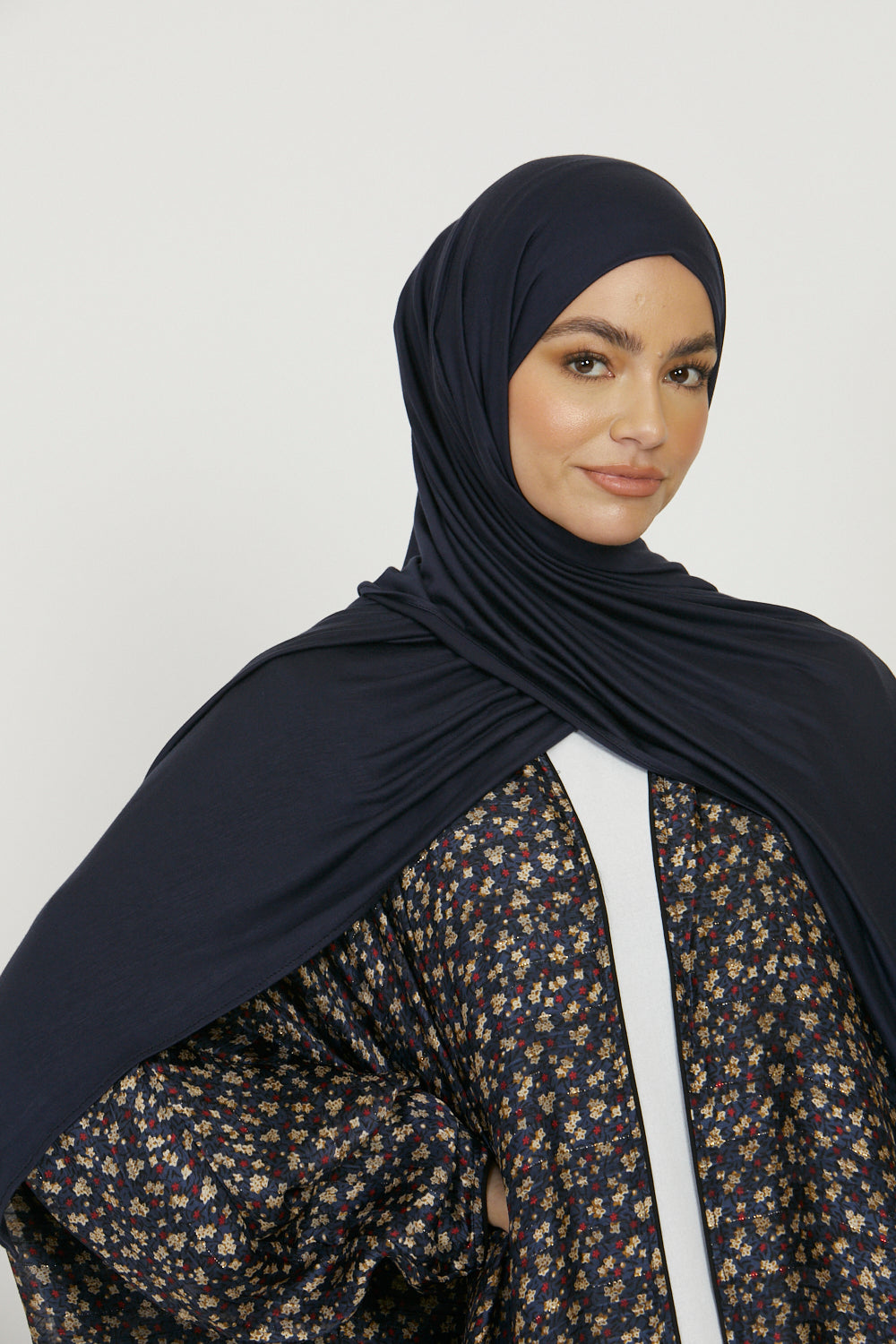 Premium Jersey Hijab - Navy