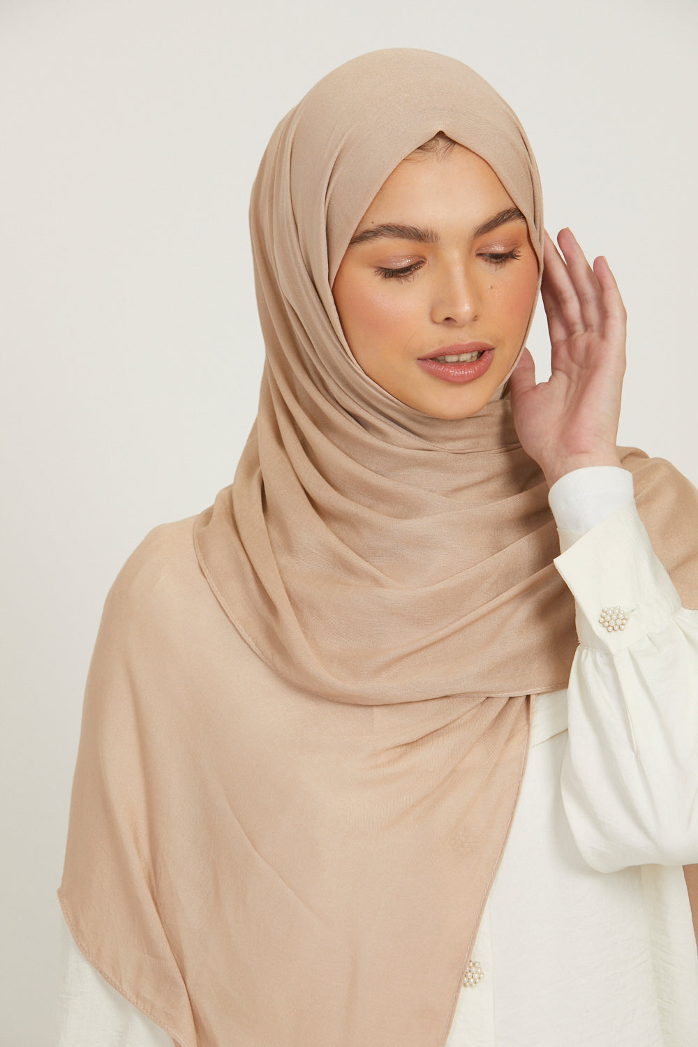 Premium Viscose Hijab - Mushroom