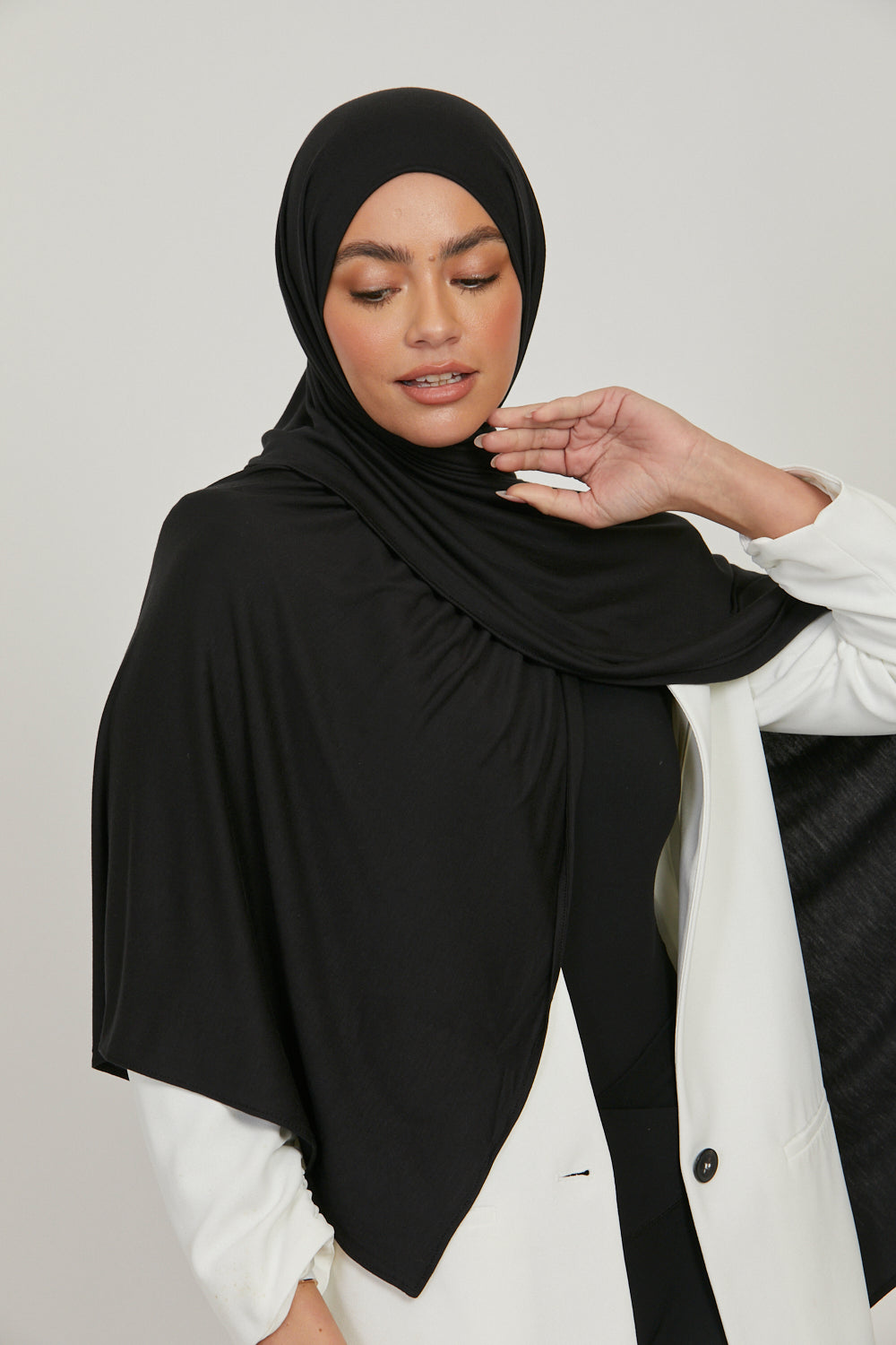 Premium Jersey Hijab - Black