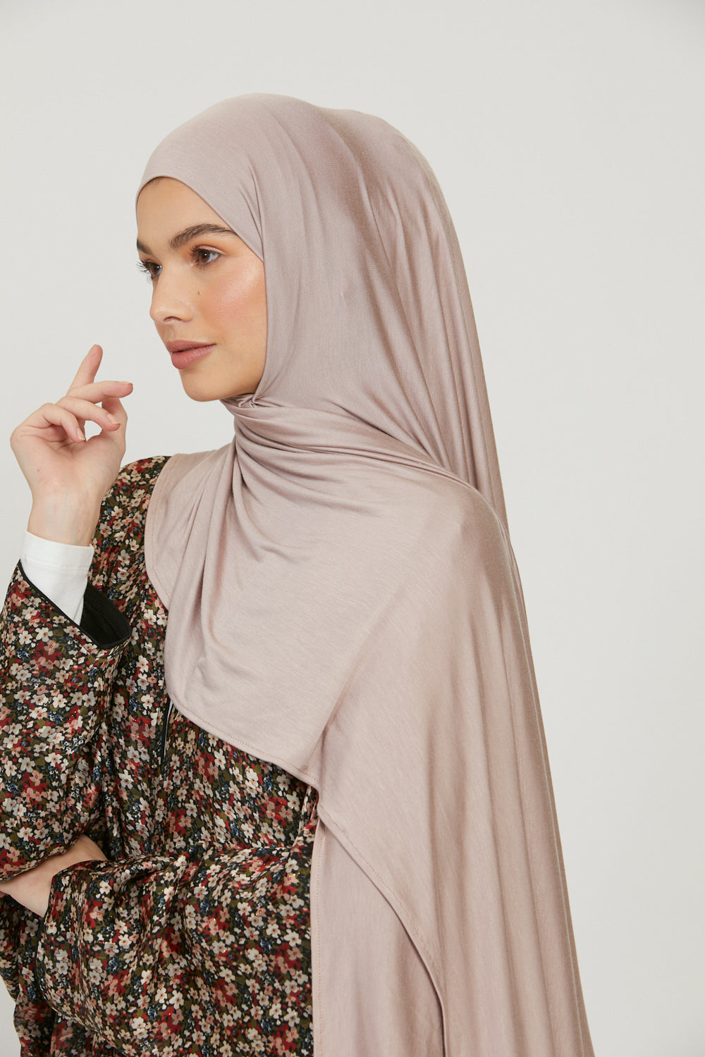 Premium Jersey Hijab - Mink